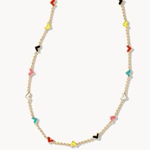NWT Kendra Scott Haven Heart Gold Strand Necklace in Multi Mix